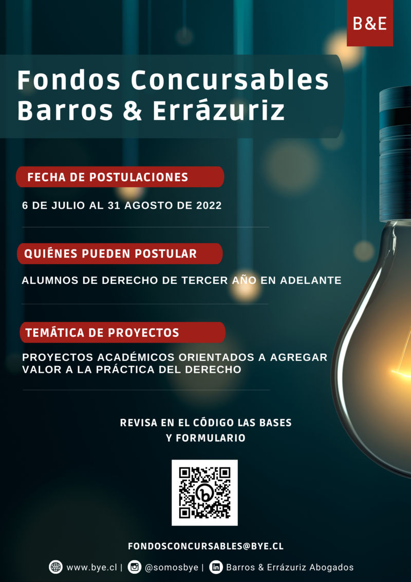 Estudio juridico Barros estudiantes Derecho fondos concursables proyectos academicos completa